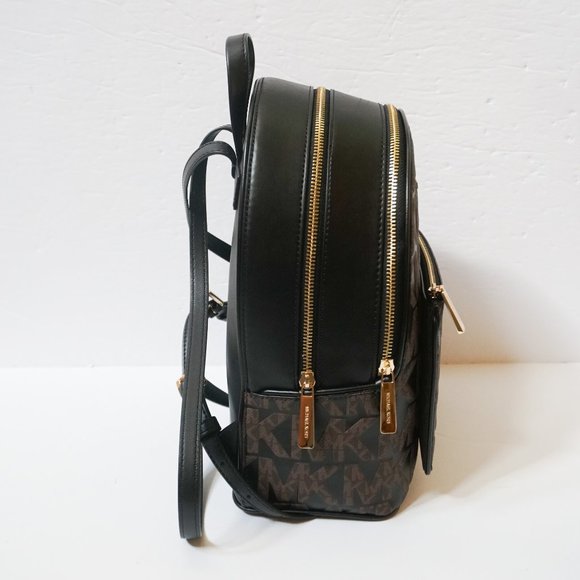 Michael Kors Adina Medium Backpack MK Graphic Logo Brown Black main image 7
